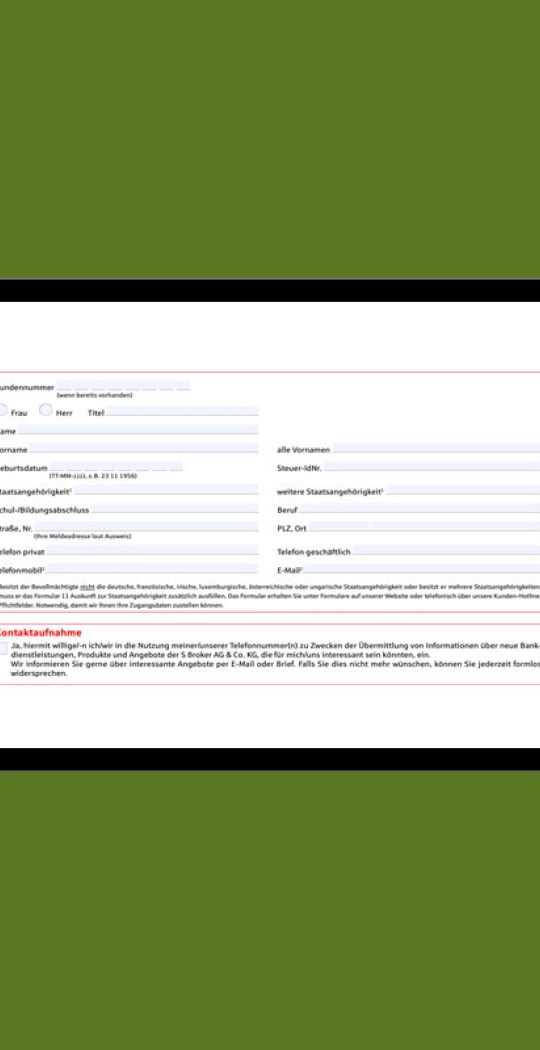 Vollmacht für Konto oder Depot einrichten