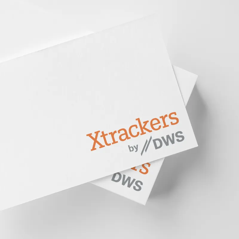 Xtrackers Logo auf Business Card. 